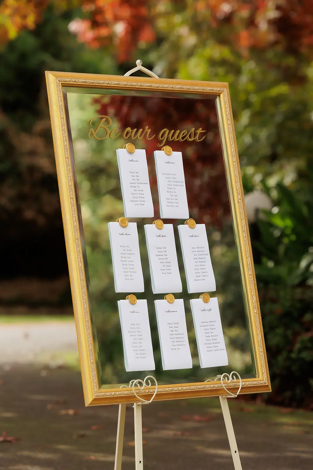 Marybrooke guest seating sign